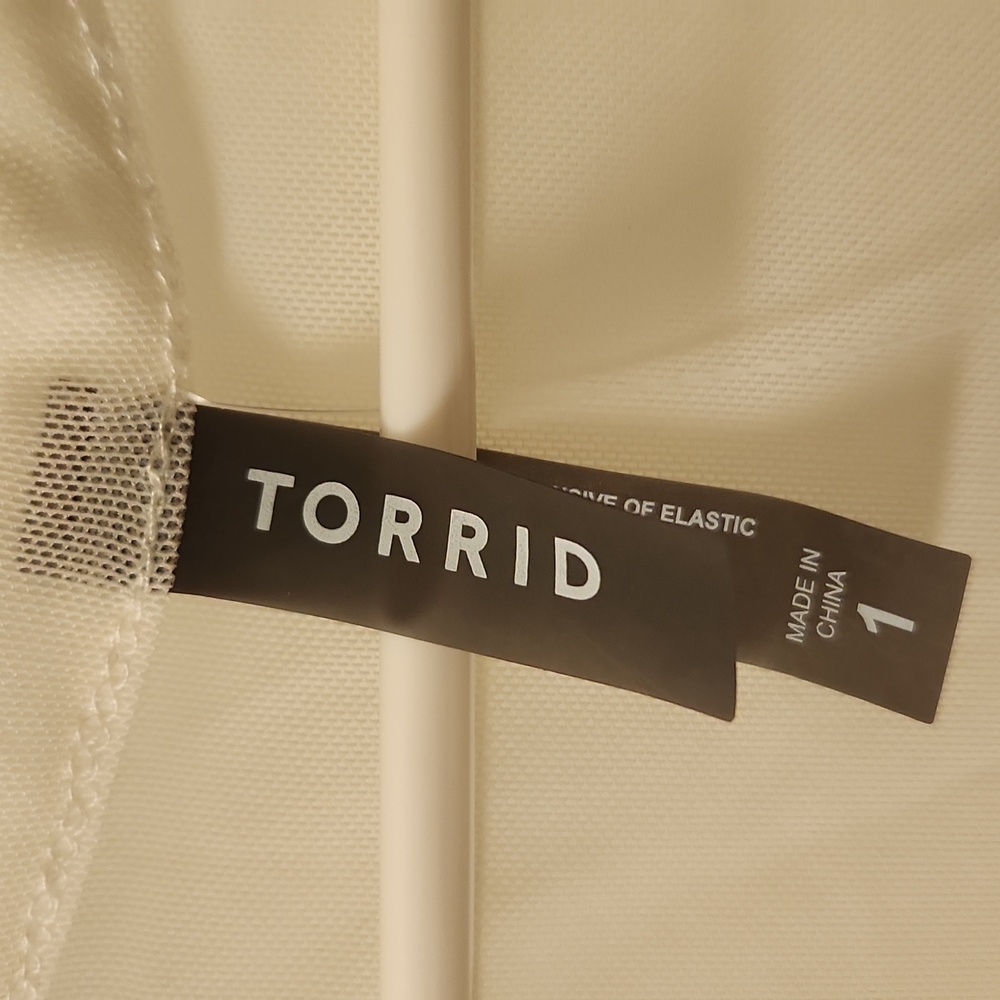 Torrid 1X 14-16 Ivory Mesh Maxi Cover Up. Front Closure. - Picture 7 of 12